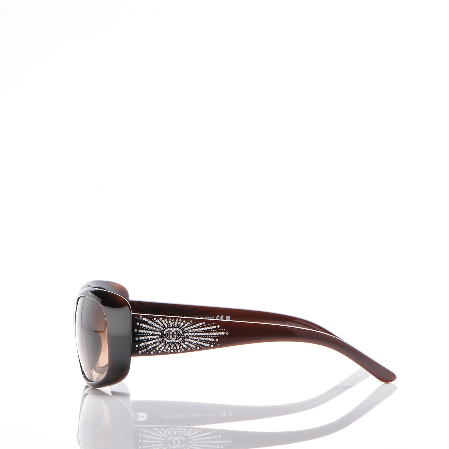 Crystal CC Logo Sunglasses 6026-B Brown
