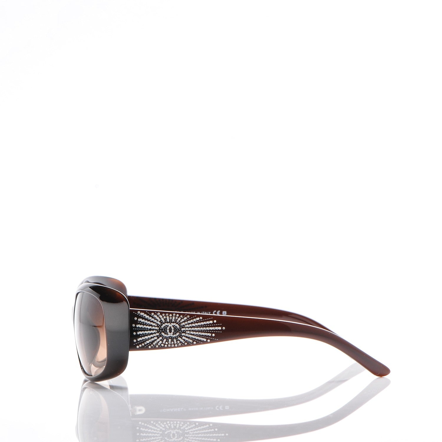 Chanel Crystal CC Logo Sunglasses 6026-B Brown 3 of 8