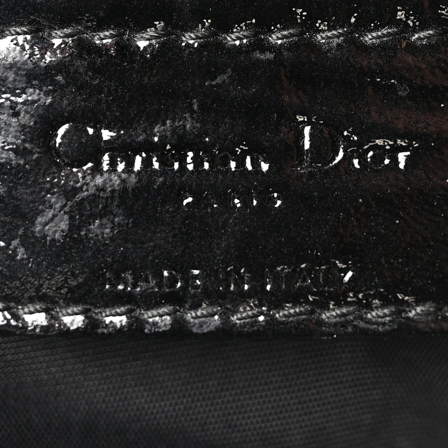 Patent Cannage Large Dior Soft Shopping Tote Black