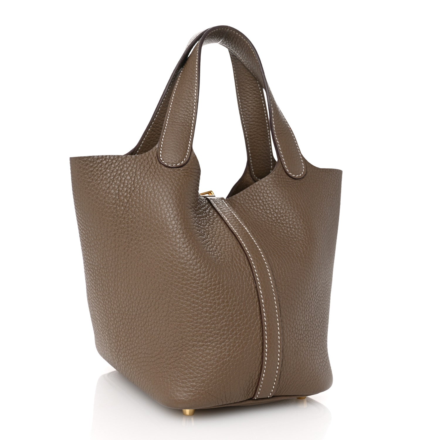 Hermes Taurillon Clemence Picotin Lock 18 PM Etoupe 3 of 10