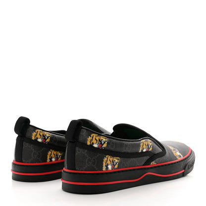 Gucci GG Supreme Monogram Tiger Face Mens 1977 Slip-On Sneakers 9 Black Multicolor 4 of 8