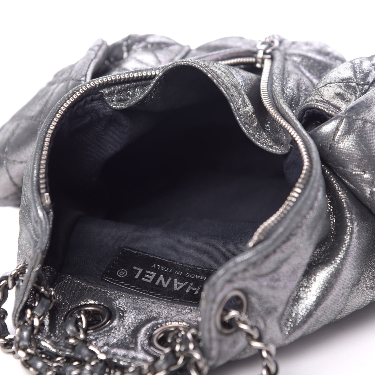 Chanel Iridescent Calfskin Mini Backpack Is Back Silver 4 of 8
