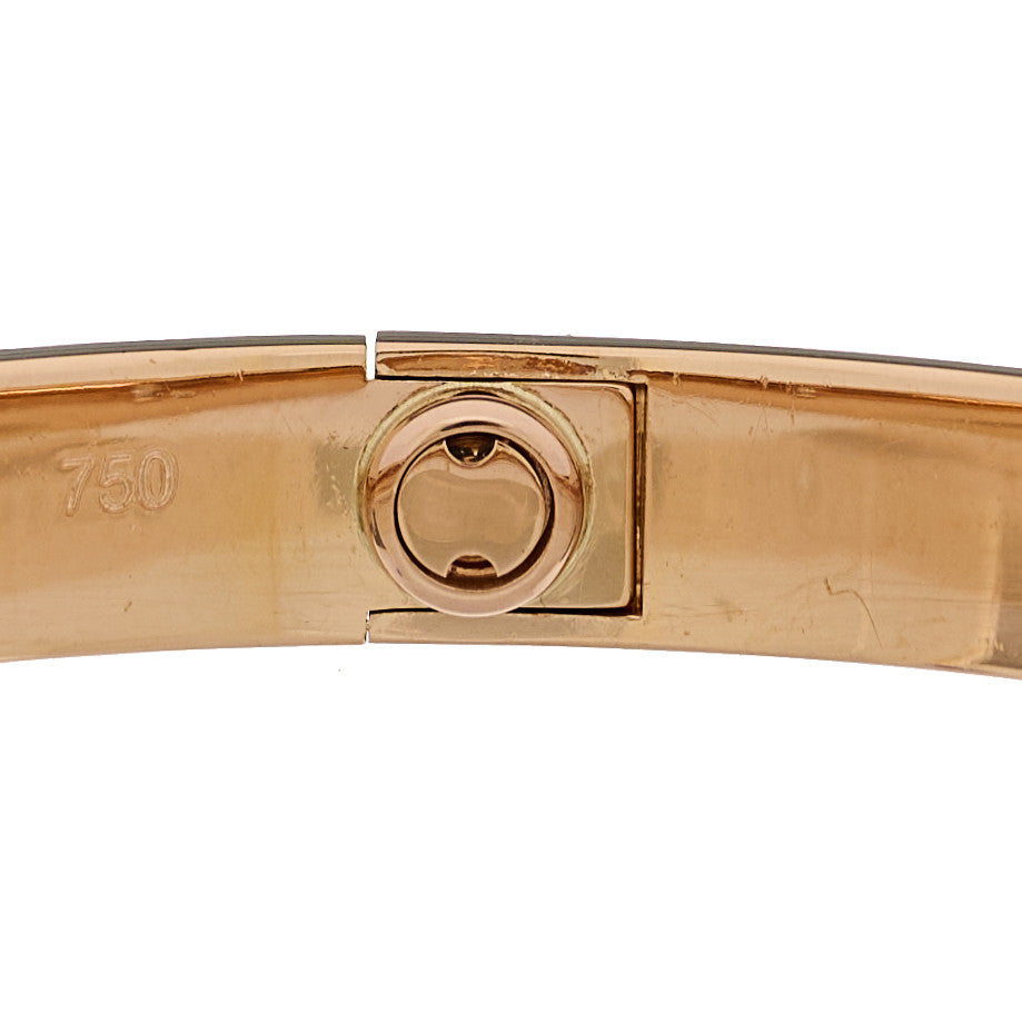 18K Pink Gold 4 Diamond LOVE Bracelet 16