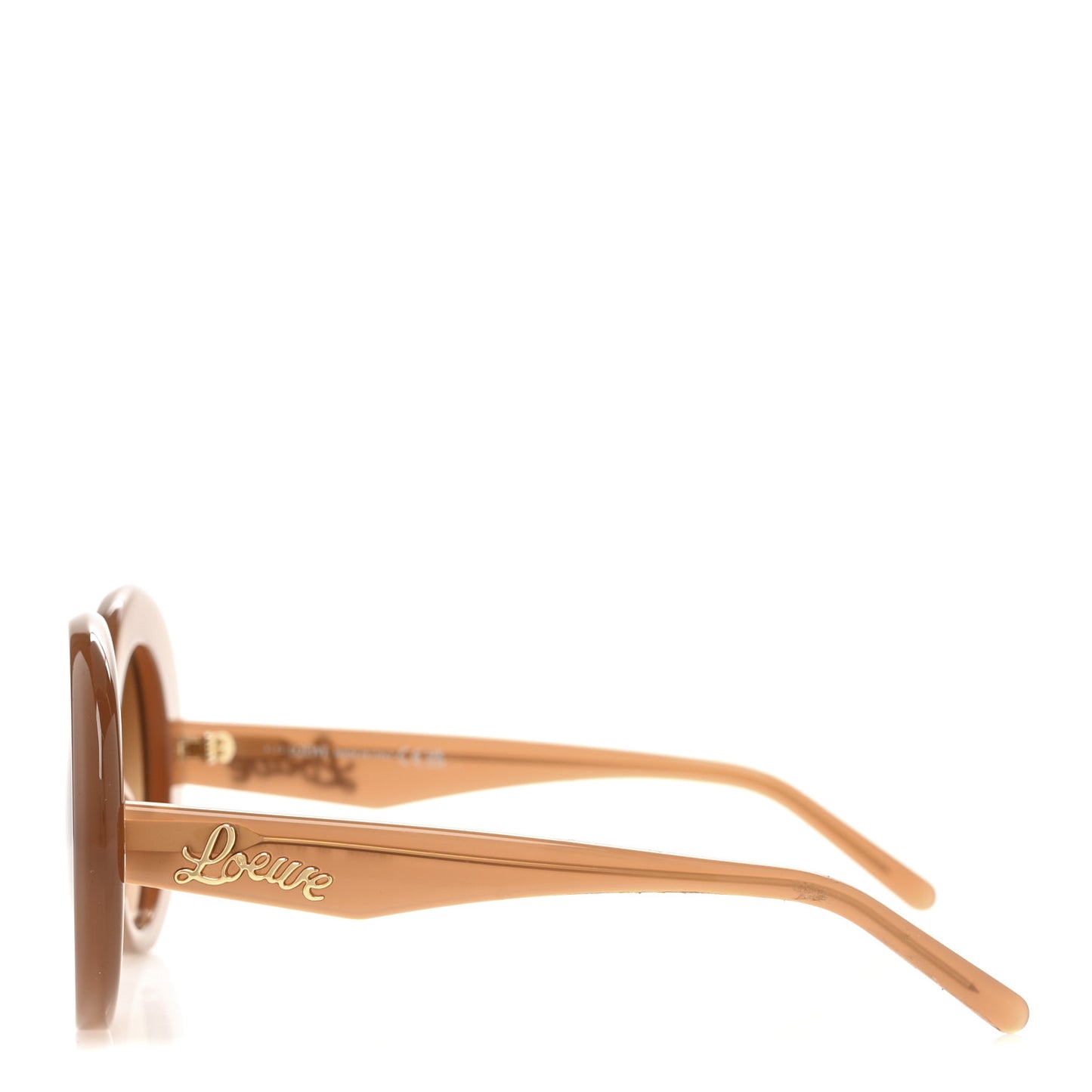 Acetate Round Sunglasses LW40089I Light Caramel
