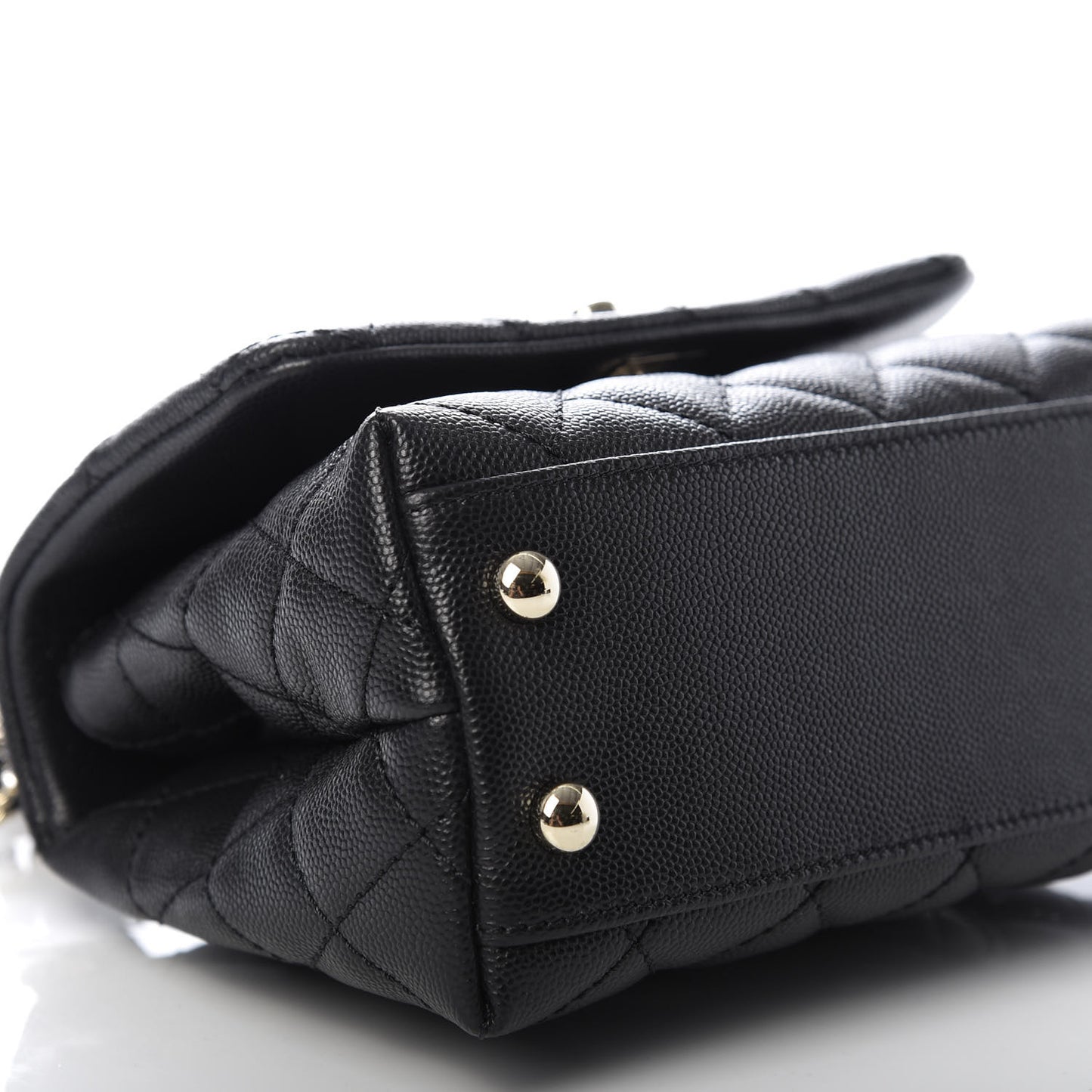 Caviar Quilted Extra Mini Coco Handle Flap Black