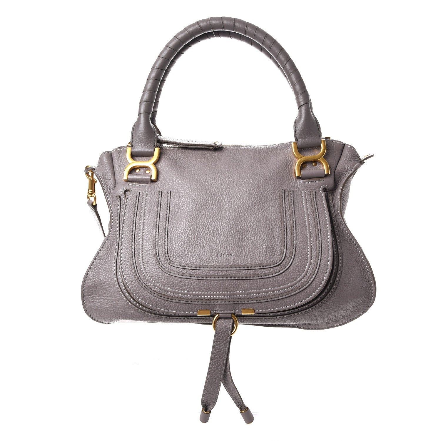 Chloe Calfskin Medium Marcie Satchel Cashmere Grey 1 of 9