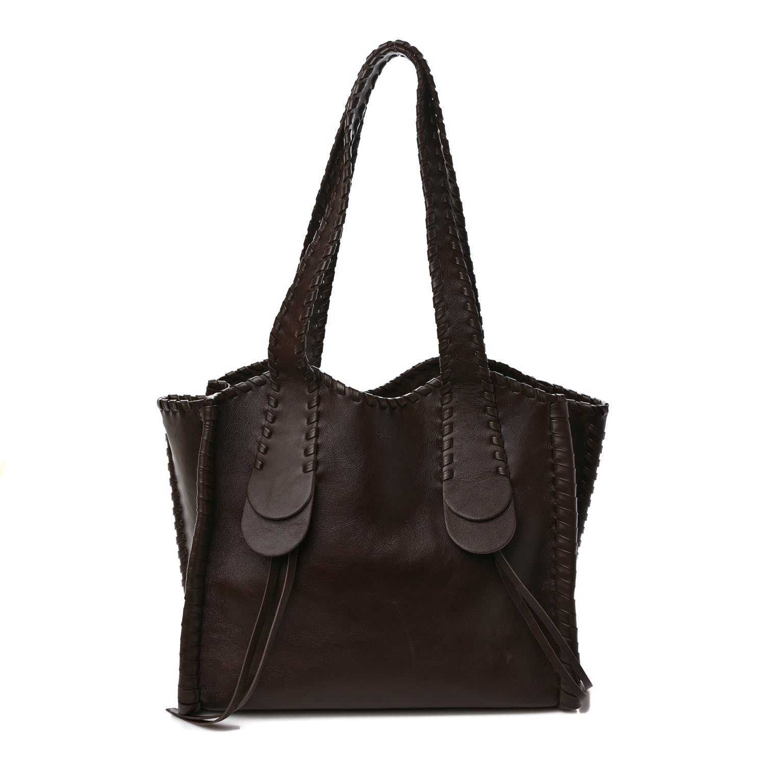 Chloe Calfskin Large Mony Tote Bold Brown 1 of 8