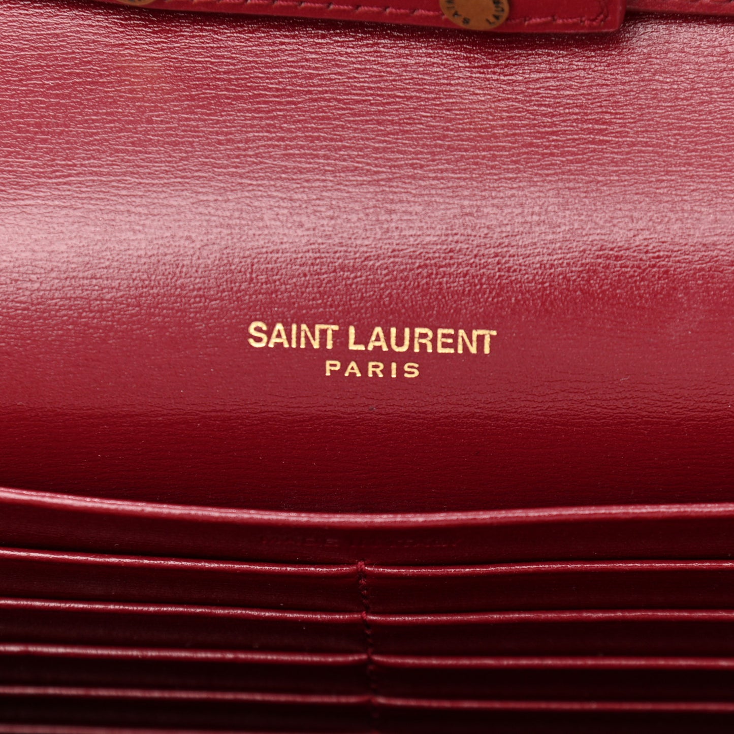 Smooth Calfskin Monogram Sulpice Chain Wallet Amaretto