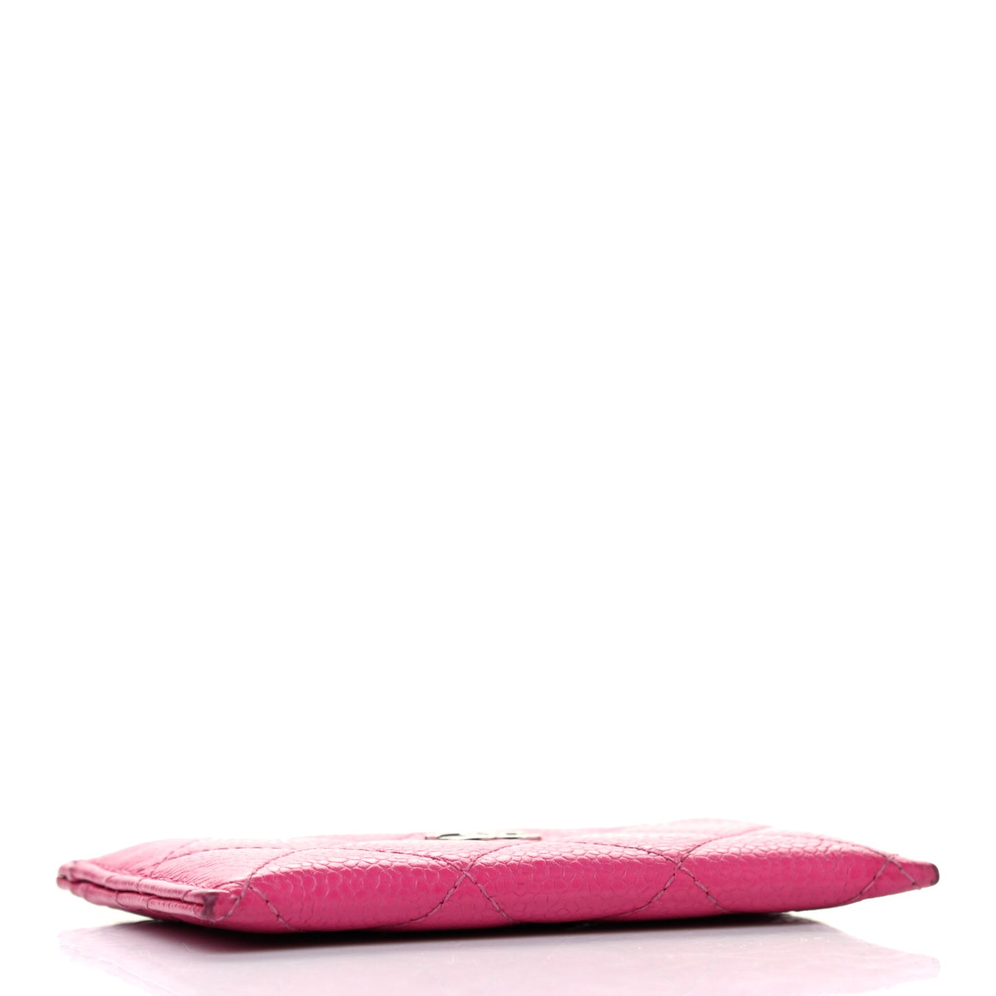 Caviar Quilted Card Holder Pink
