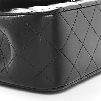 Chanel Lambskin Quilted Mini Top Handle Rectangular Flap Black 9 of 11
