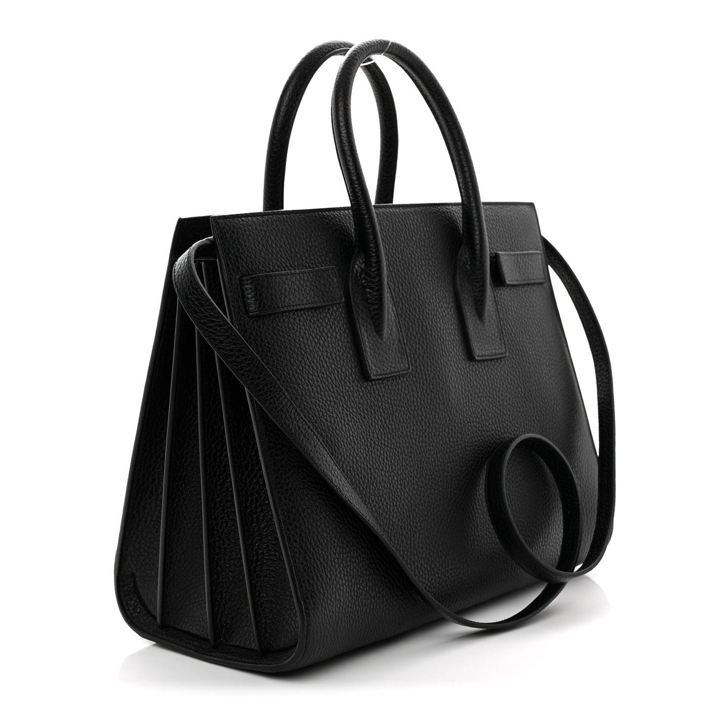 Grained Calfskin Small Sac De Jour Black