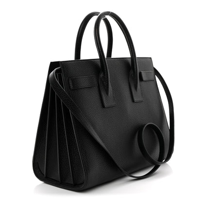 Saint Laurent Grained Calfskin Small Sac De Jour Black 3 of 11