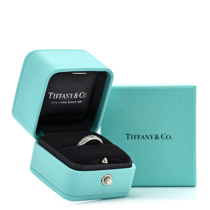 Tiffany Platinum Diamond 4mm Lucida Full Circle Band Ring 48 4.5 7 of 7