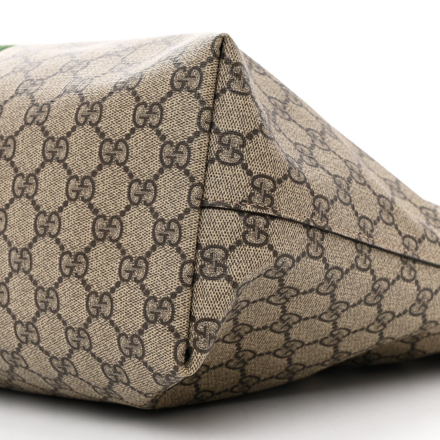 Gucci GG Supreme Monogram Textured Calfskin Web Medium Ophidia Shopping Tote Beige Ebony New Acero 10 of 10