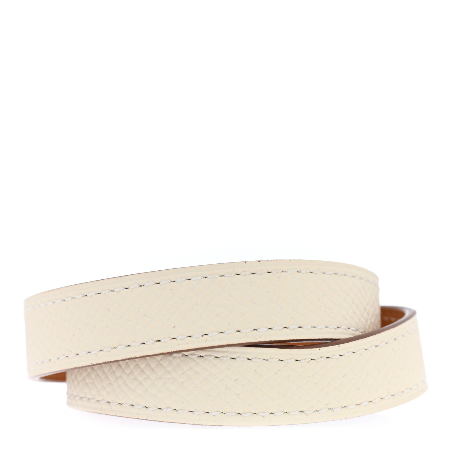 Epsom Kelly Double Tour Bracelet T2 Craie