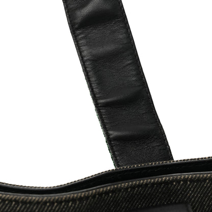 Gucci Denim Calfskin Web Tote Black 11 of 13