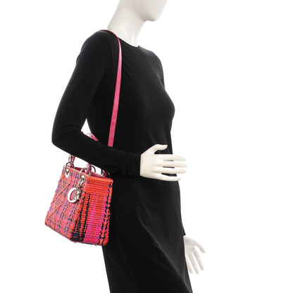 Christian Dior Crocodile Raffia Medium Lady Dior Multicolor 2 of 6