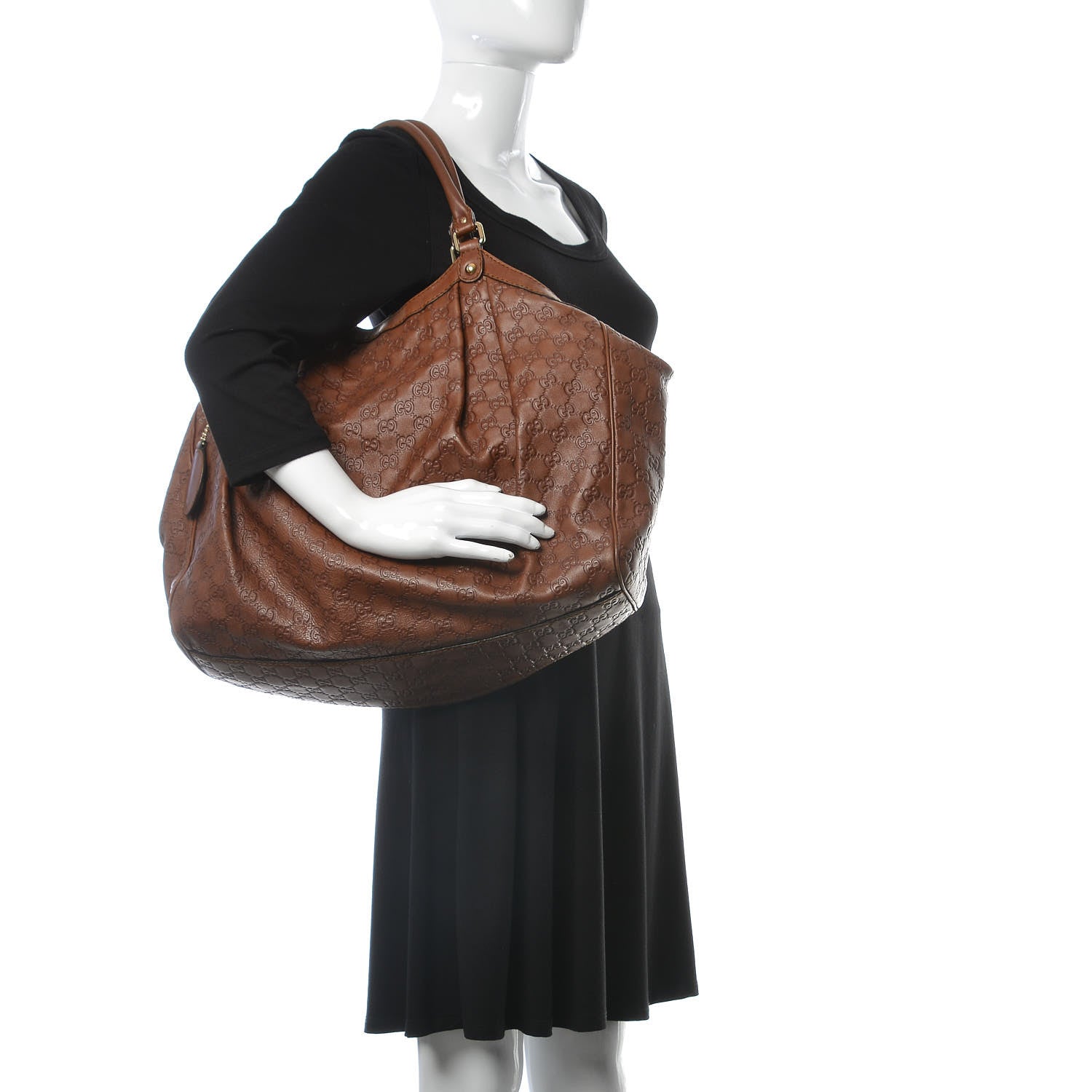 Gucci Guccissima Medium Sukey Tote Brown 2 of 16