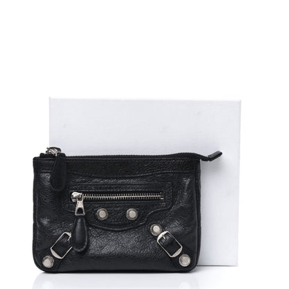Balenciaga Agneau Giant 12 Silver Hardware M Porte-Monnaie Coin Purse Black 12 of 12