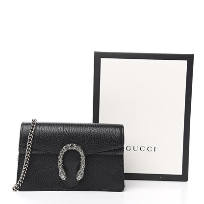 Gucci Calfskin Super Mini Dionysus Shoulder Bag Black 10 of 10