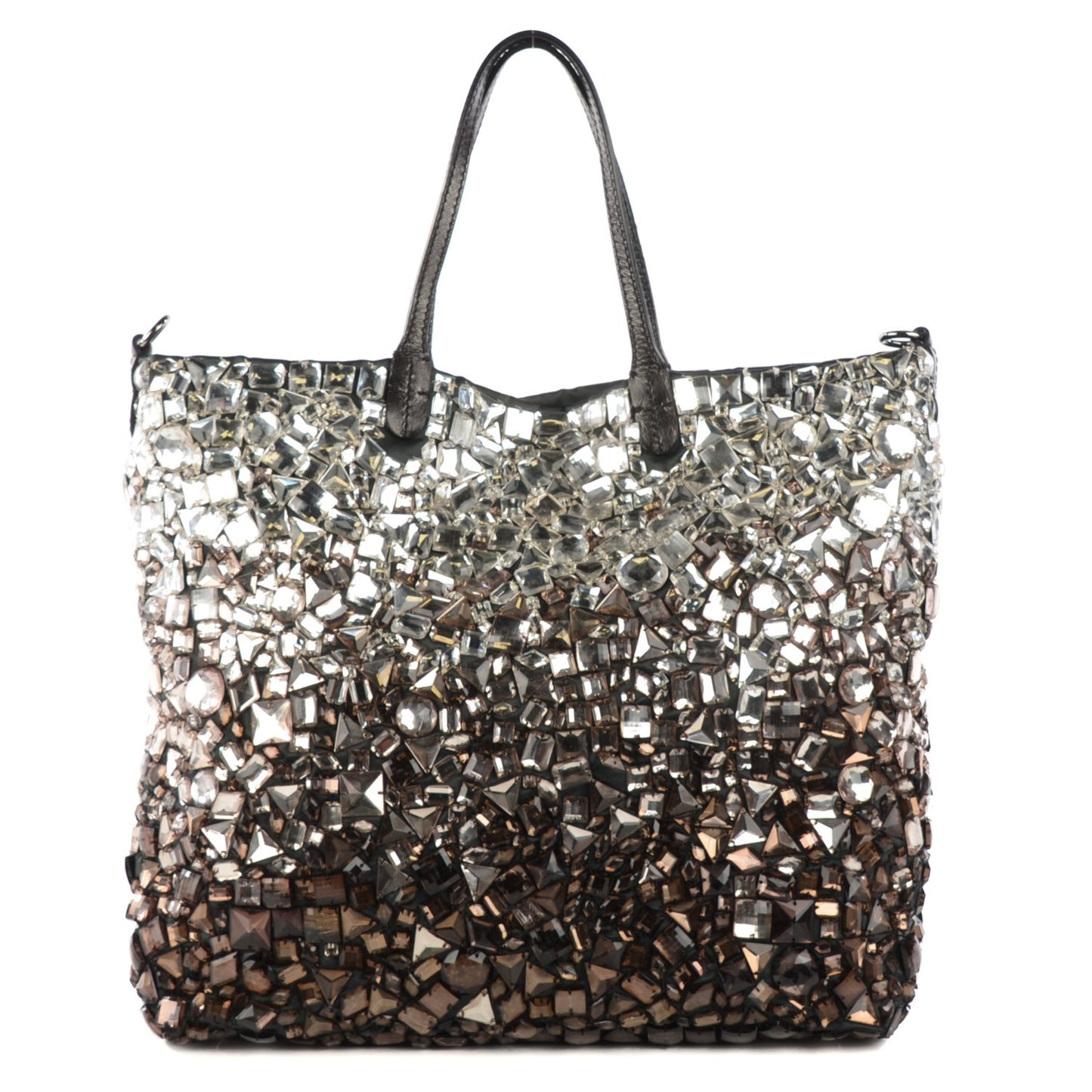 Vitello Crystal Ombre Tote Black