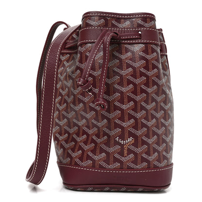 Goyard Goyardine Petit Flot Bucket Bag PM Burgundy 1 of 9