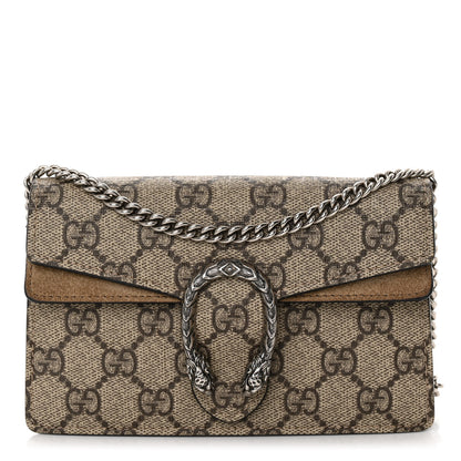 Gucci GG Supreme Monogram Super Mini Dionysus Shoulder Bag Taupe 1 of 11