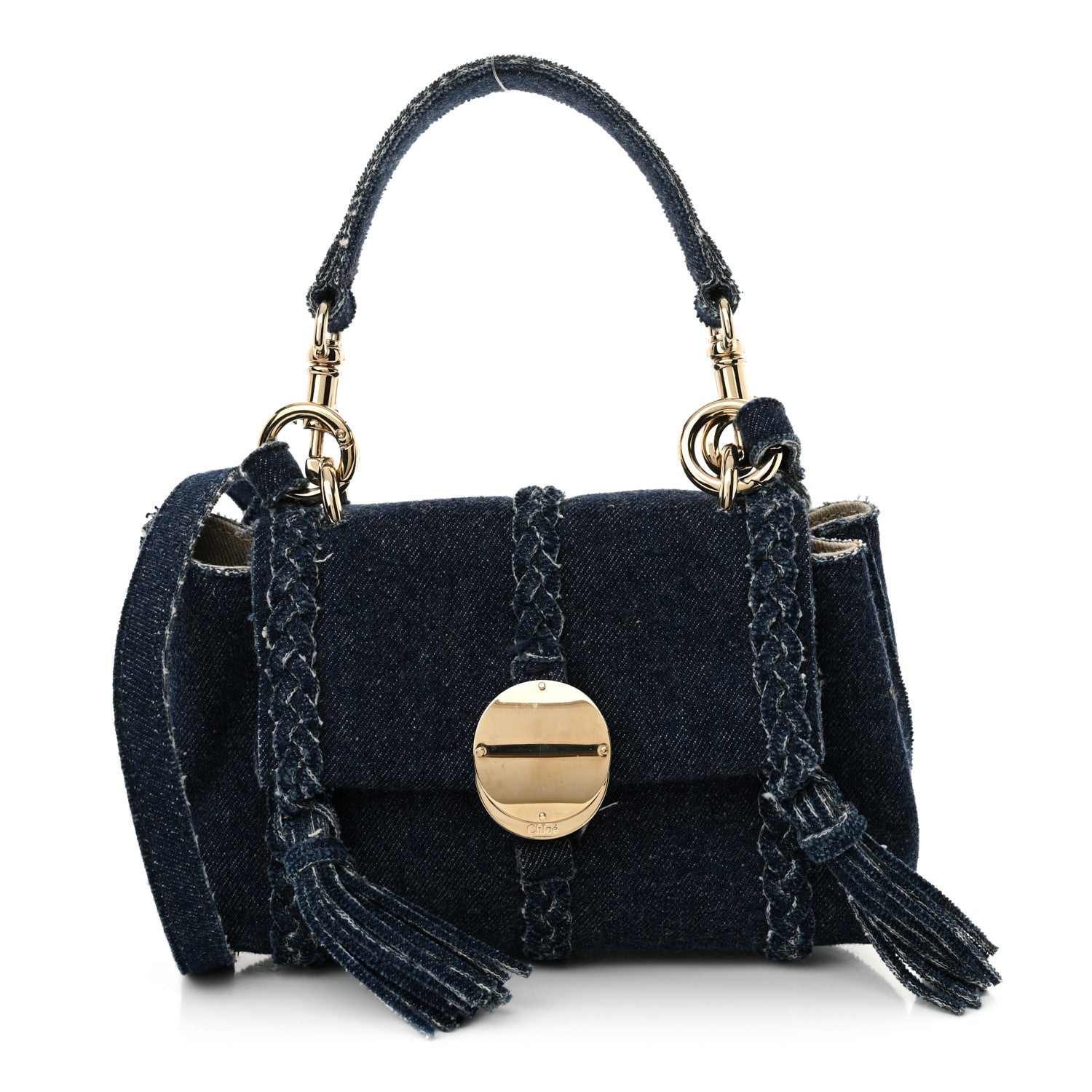 Chloe Denim Mini Penelope Soft Shoulder Bag Blue 1 of 15