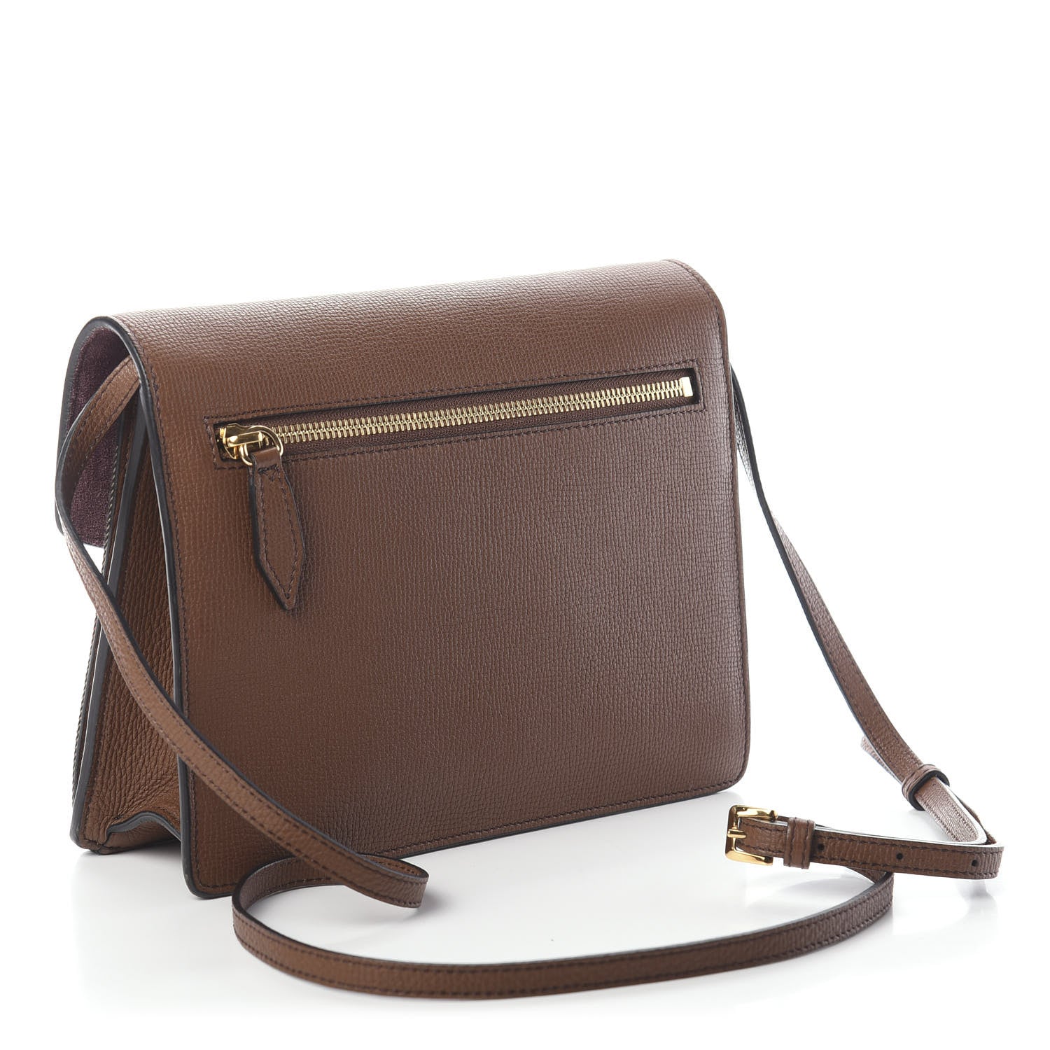 Burberry Derby Calfskin House Check Small Macken Crossbody Bag Tan 3 of 10