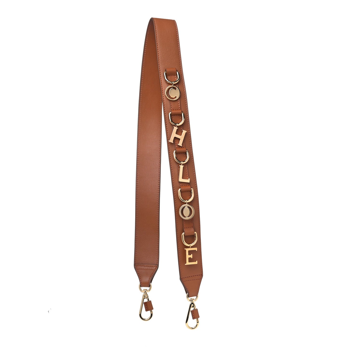 Smooth Calfskin Alphabet Strap Caramel