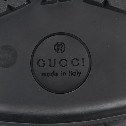 Gucci Cordovan Lux Womens Interlocking G Platform Lug Sole Loafers 37 Black Off White 6 of 10
