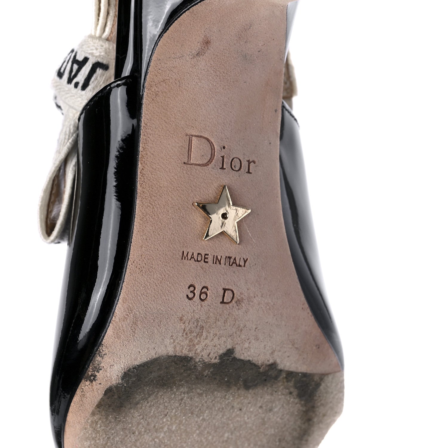 Christian Dior Patent Ribbon J'Adior Slingback 65mm Pumps 36 Black 6 of 8