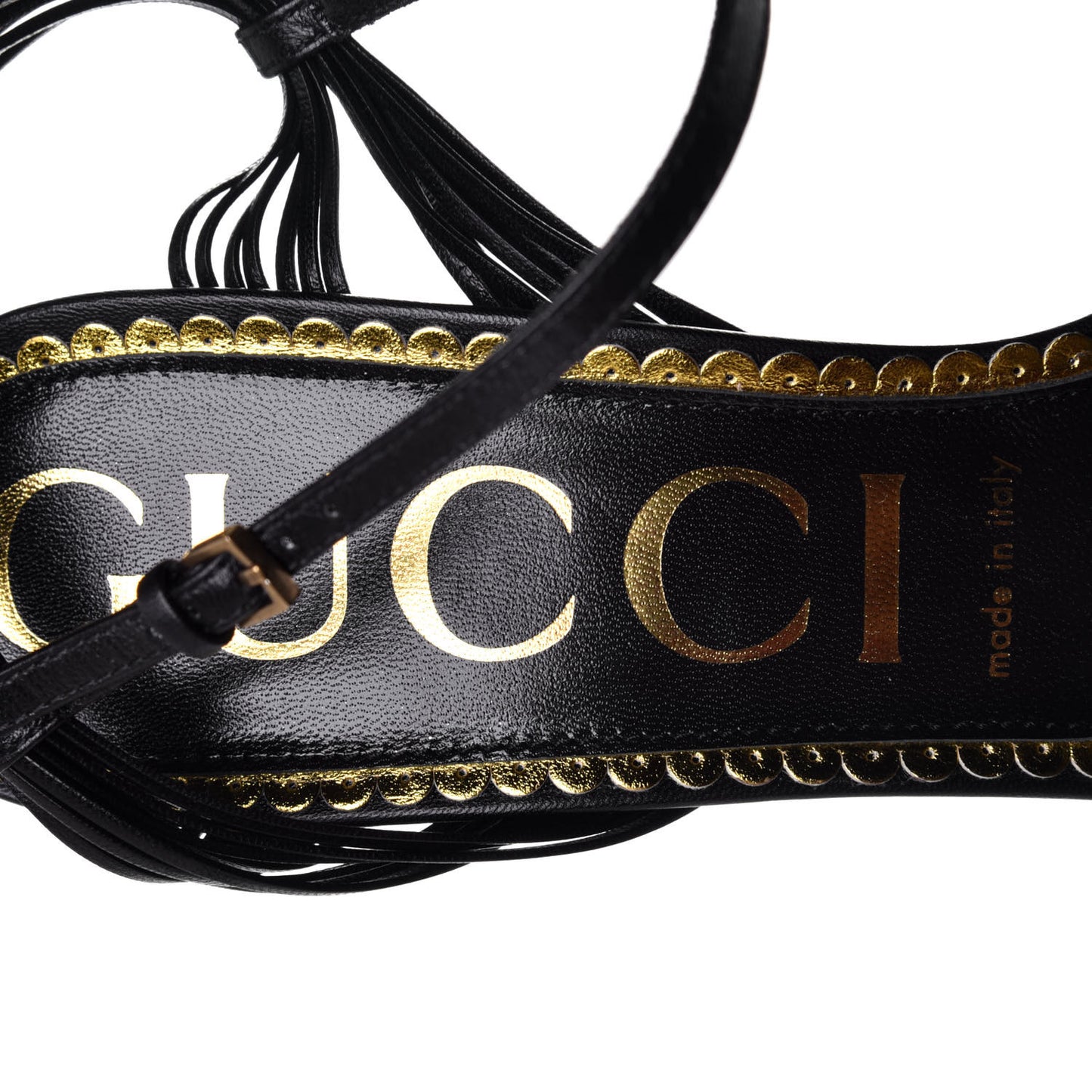 Malaga Kid Crawford Knotted Strap Platform Sandals 41 Black