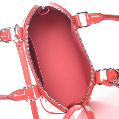 Louis Vuitton Vernis Rayures Alma BB Poppy 6 of 8