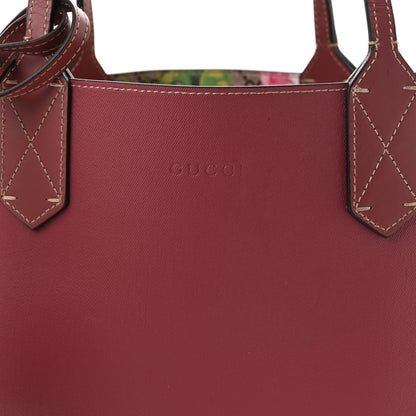Gucci GG Supreme Monogram Blooms Small Reversible Tote Beige Multicolor Dry Rose 12 of 16