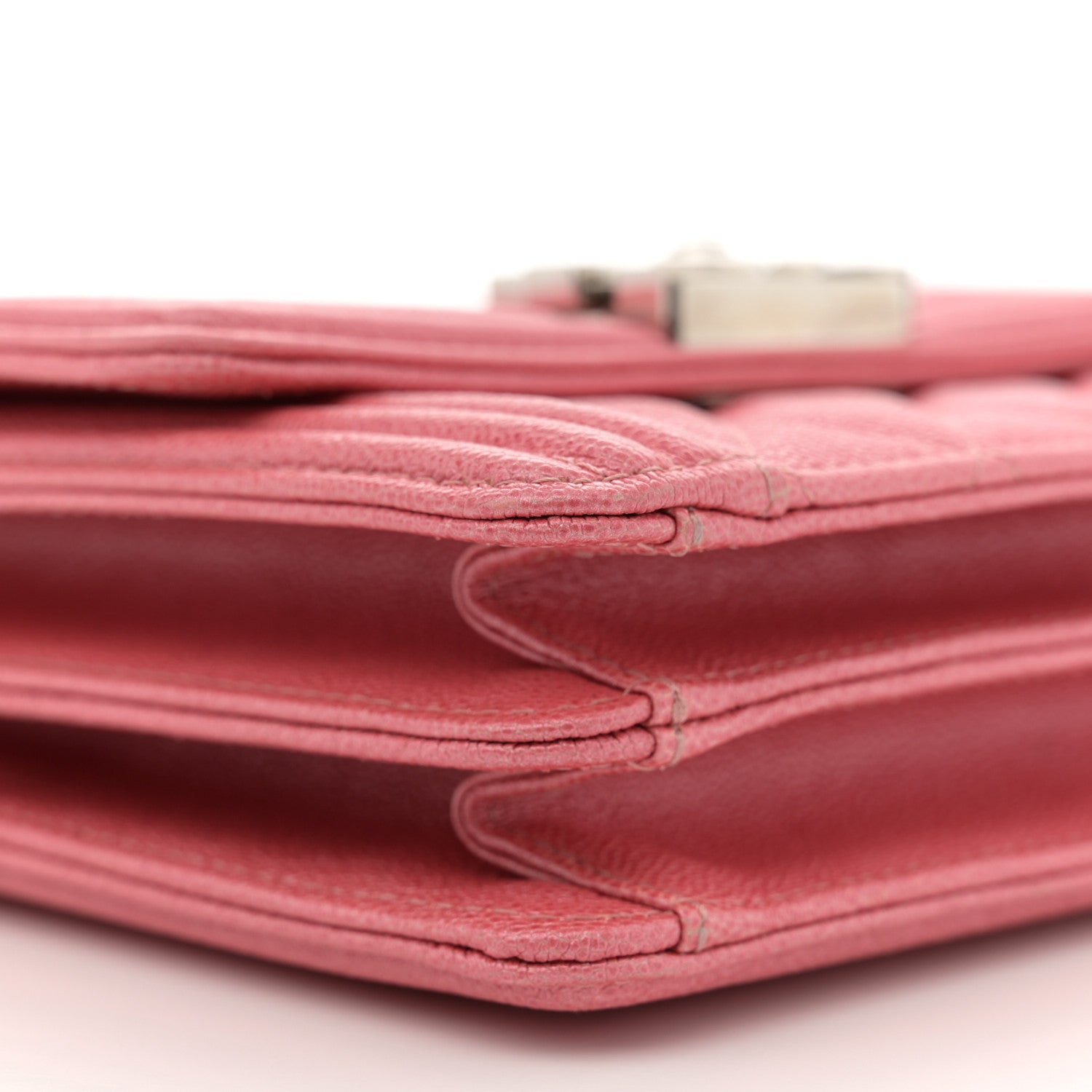 Chanel Caviar Quilted North South Boy Flap Pink 9 of 12