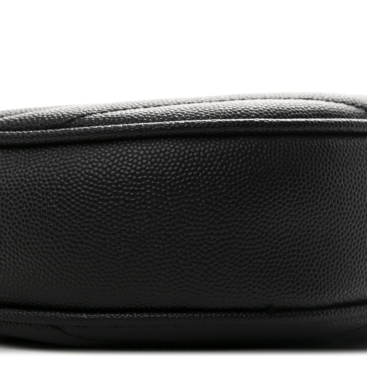 Grain De Poudre Matelasse Chevron Quilted Round Vinyle Camera Bag Black