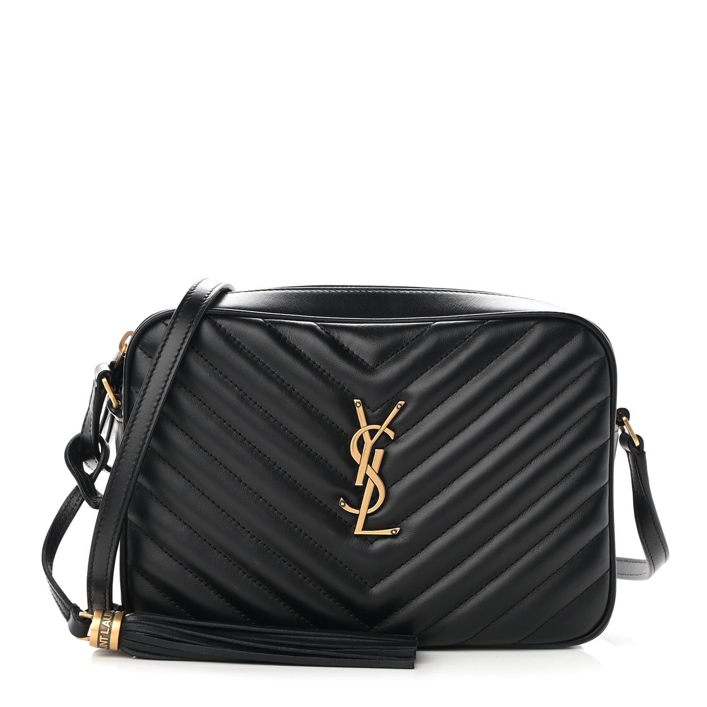 Calfskin Matelasse Monogram Lou Camera Bag Black