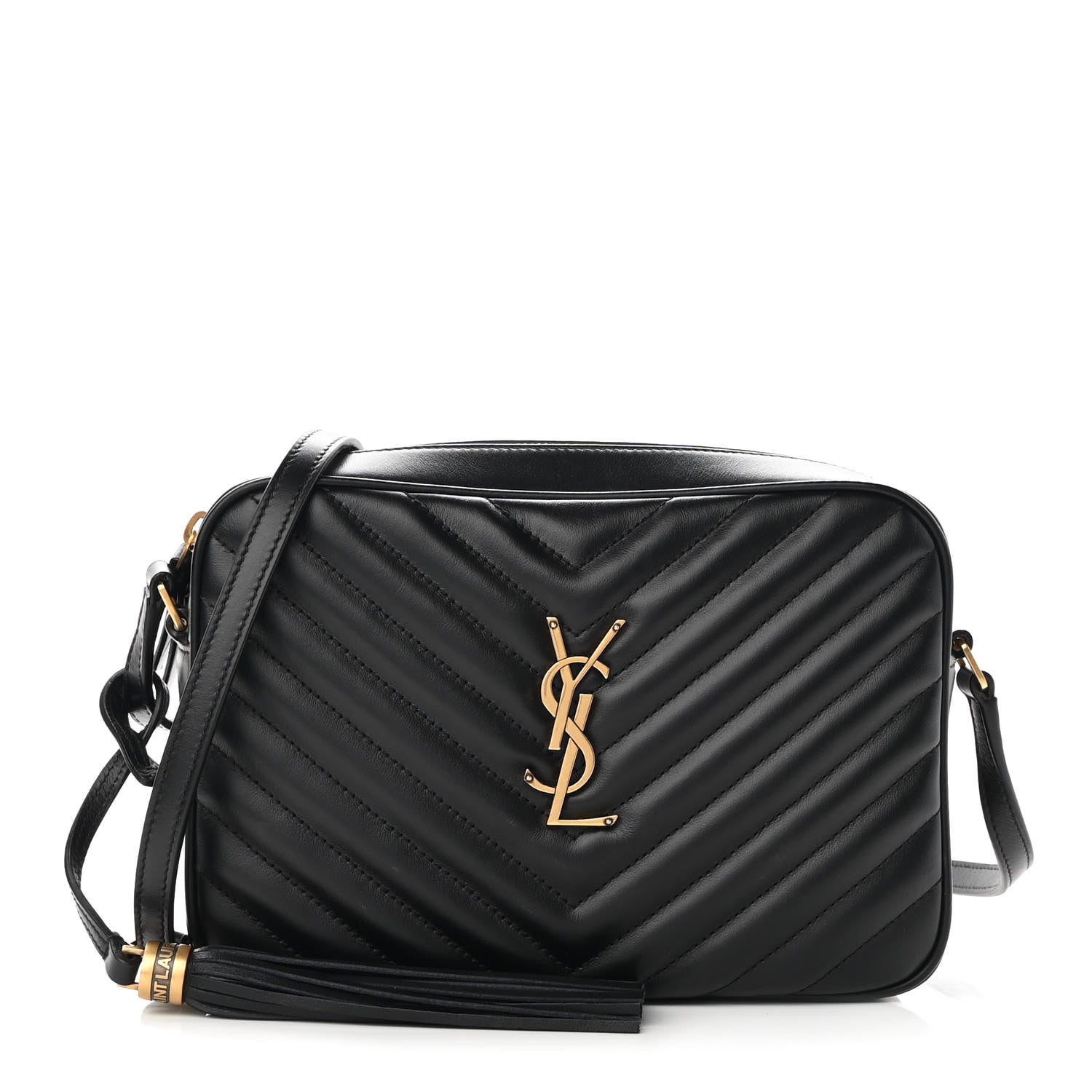 Saint Laurent Calfskin Matelasse Monogram Lou Camera Bag Black 1 of 8