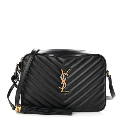 Saint Laurent Calfskin Matelasse Monogram Lou Camera Bag Black 1 of 8