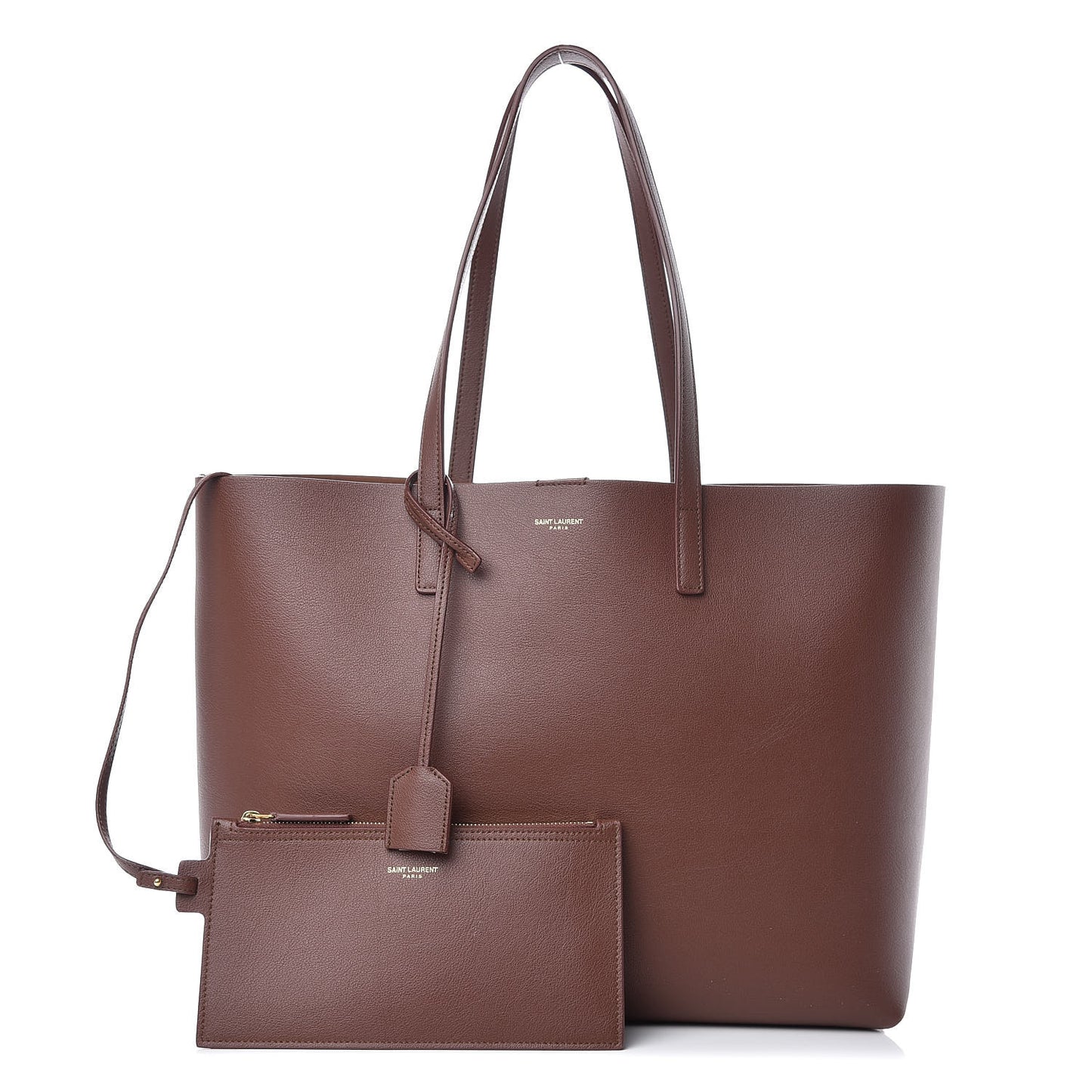 Calfskin Large Shopping Tote Old Brandy