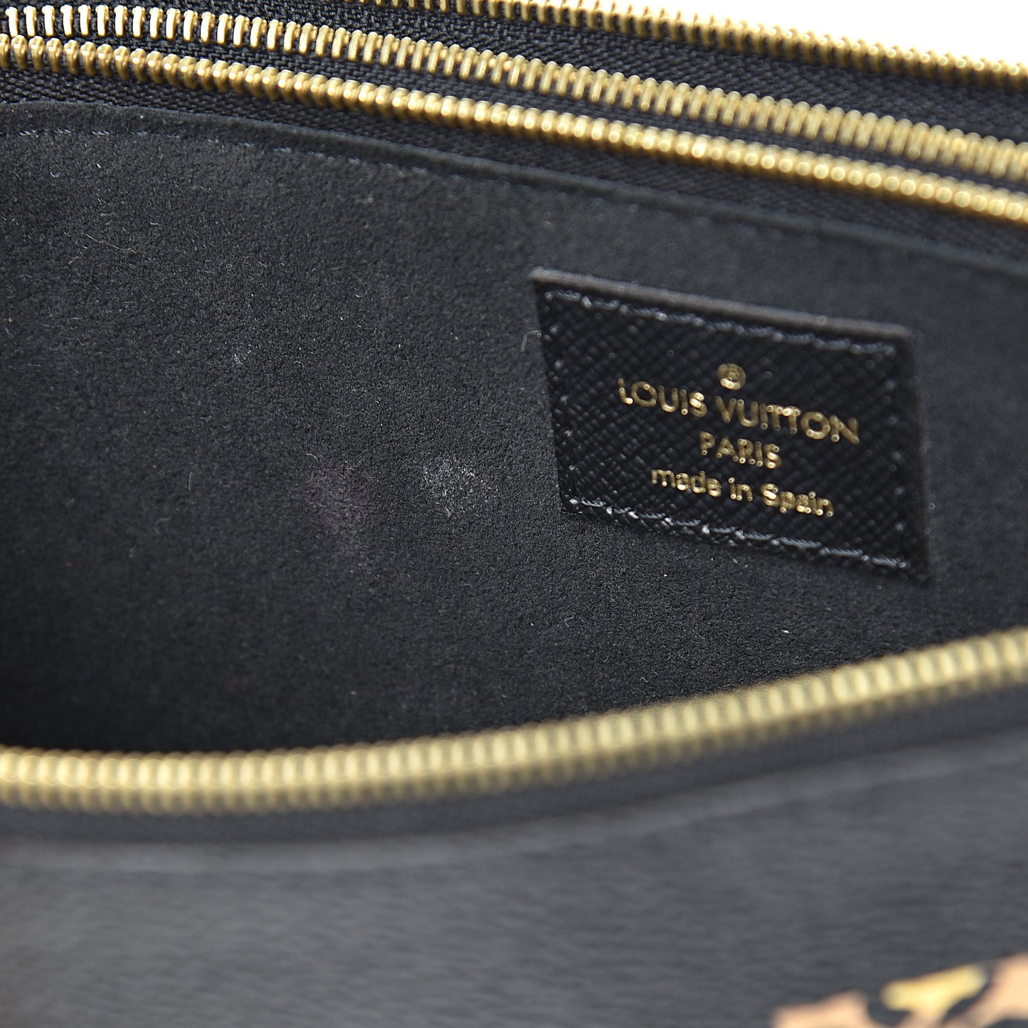 Monogram Giant Jungle Pochette Double Zip Black