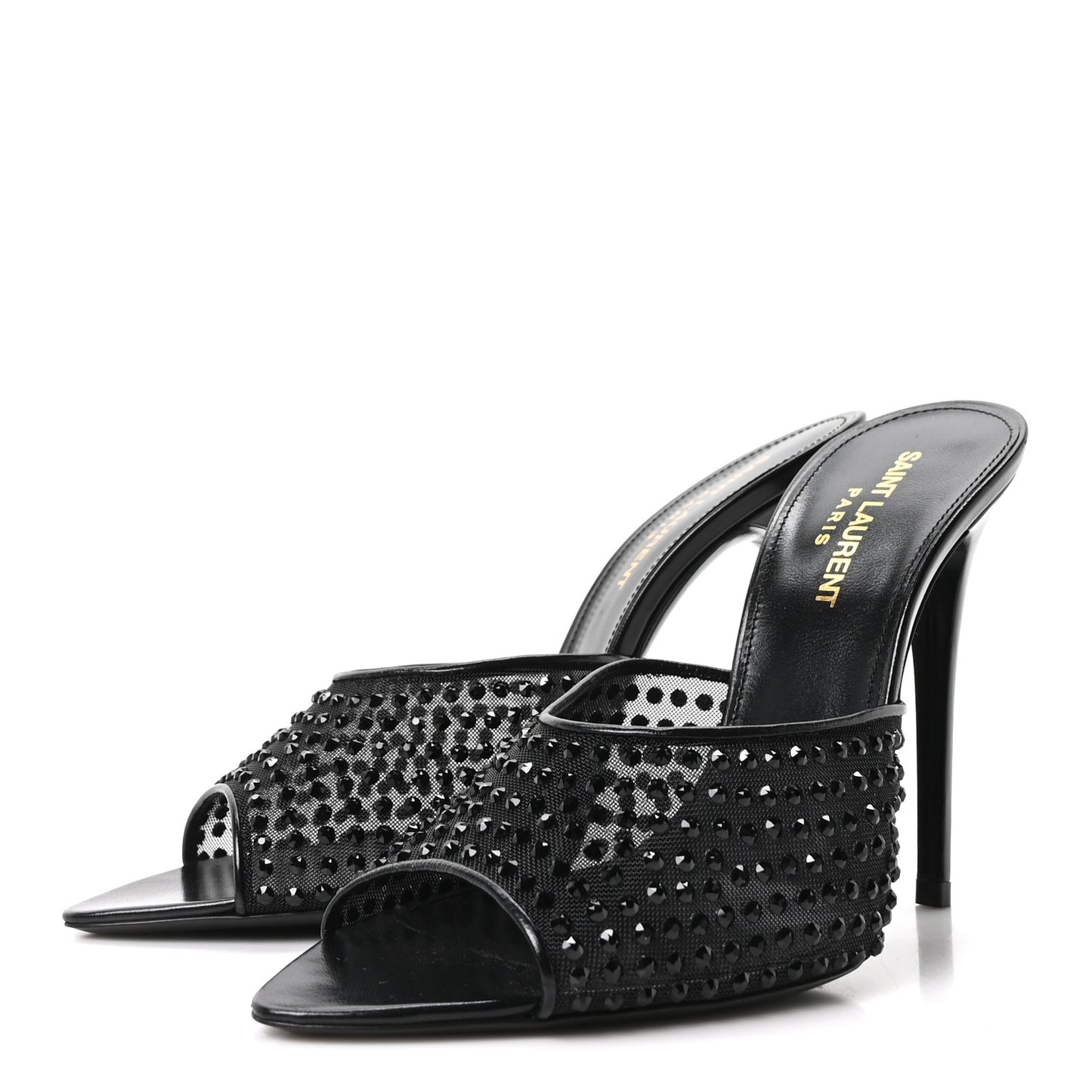 Tulle Strass Gippy 110 Mule Sandals 38 Black