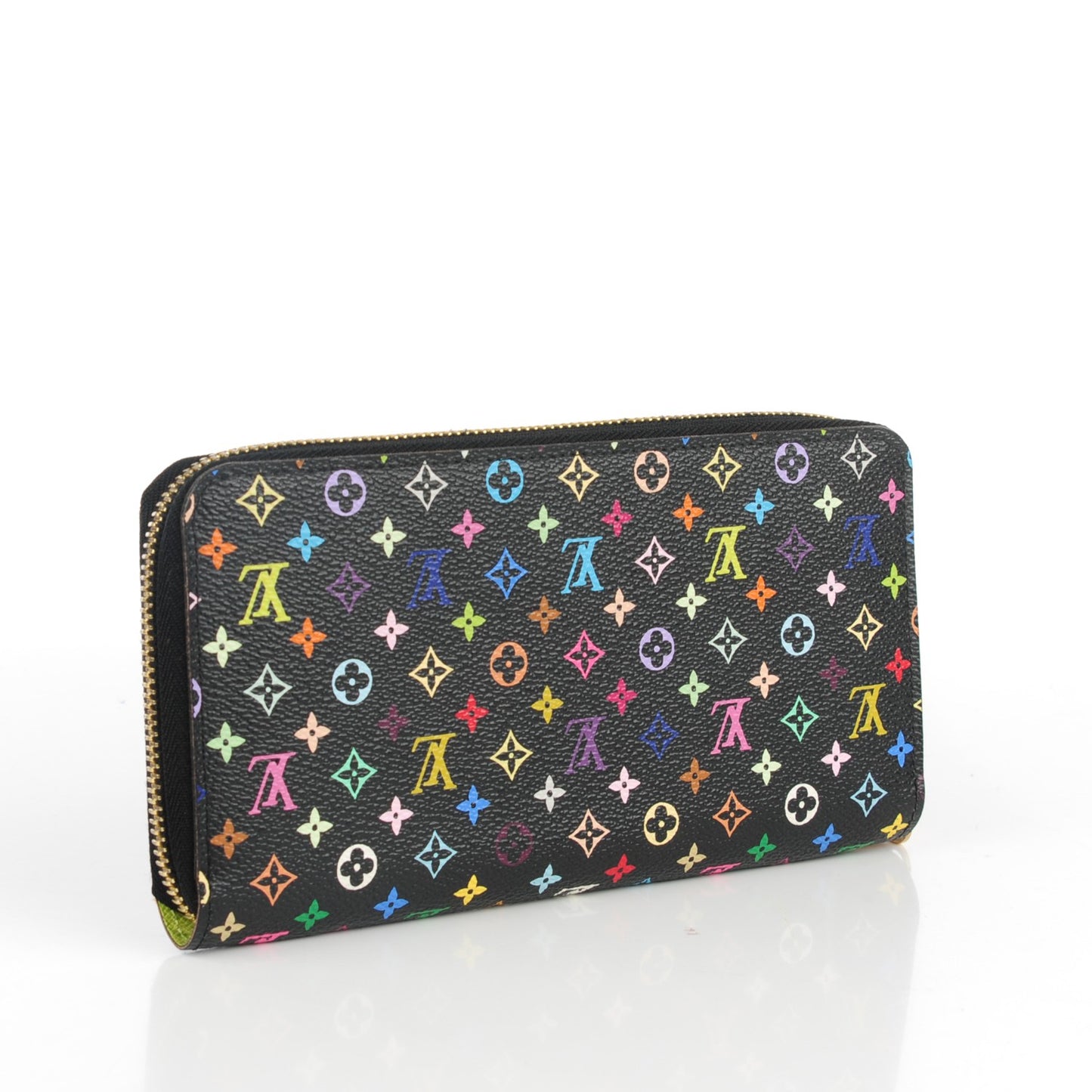 Monogram Multicolor Zippy Wallet Black Pistachio