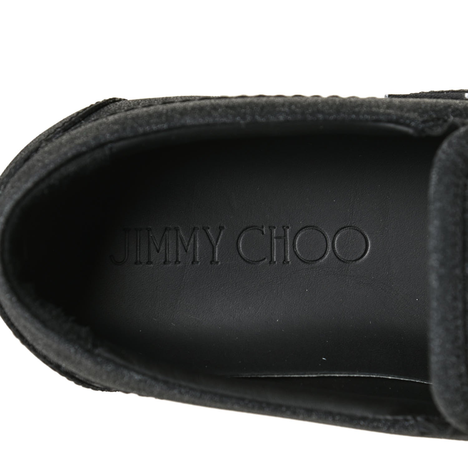 Jimmy Choo Fine Glitter Suede Mens Grove Sneakers 40.5 Black 9 of 10