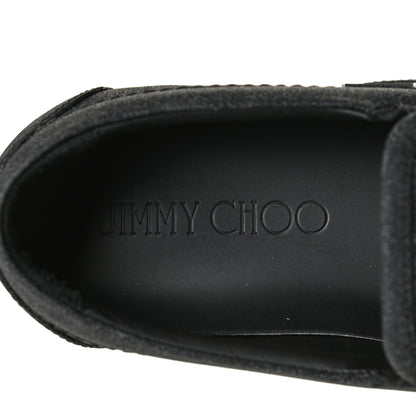 Jimmy Choo Fine Glitter Suede Mens Grove Sneakers 40.5 Black 9 of 10