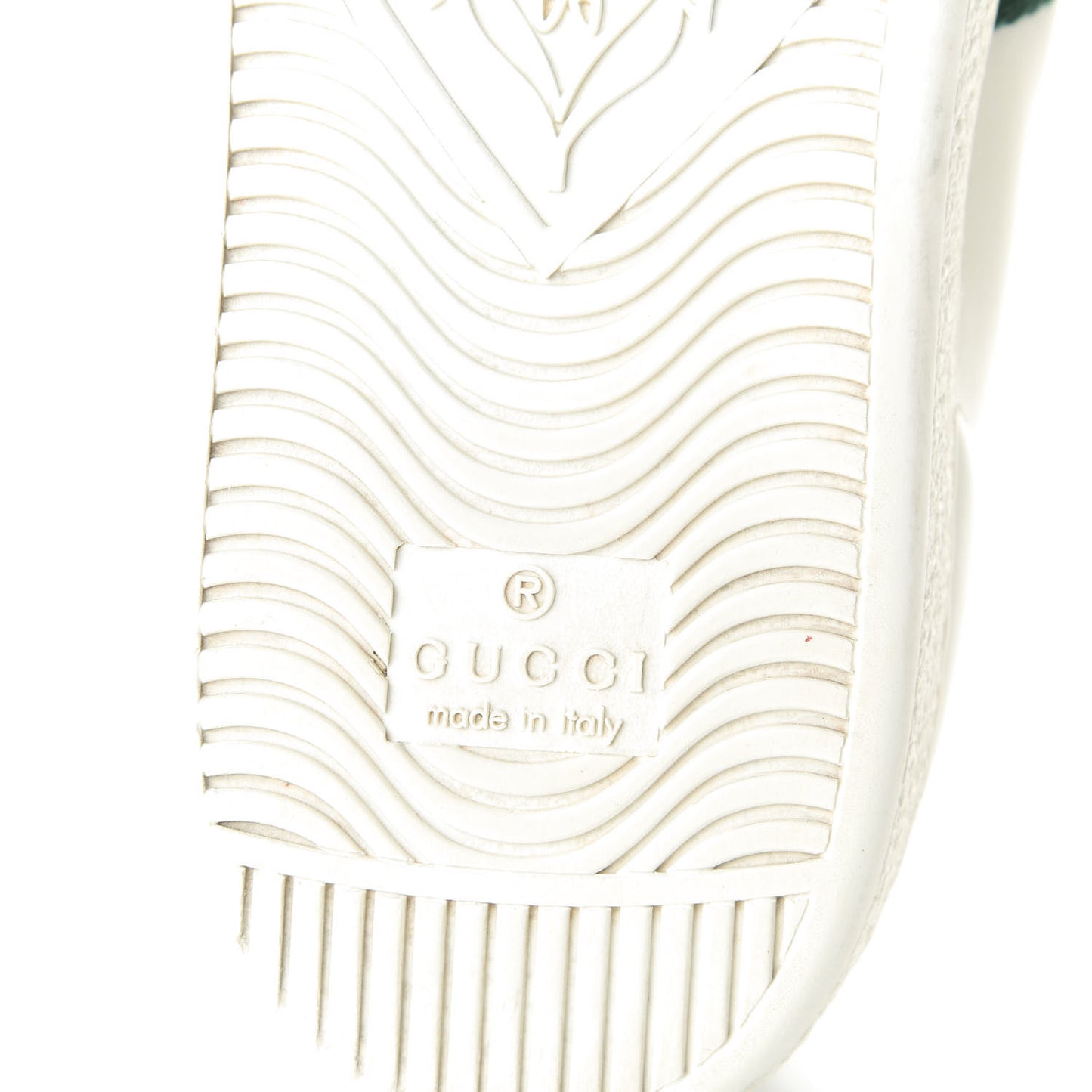 Calfskin Ayers Bee Embroidered Womens Ace Sneakers 38 White Green