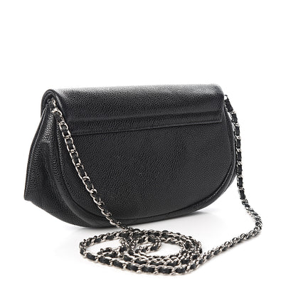 Chanel Caviar Half Moon Wallet On Chain WOC Black 2 of 10
