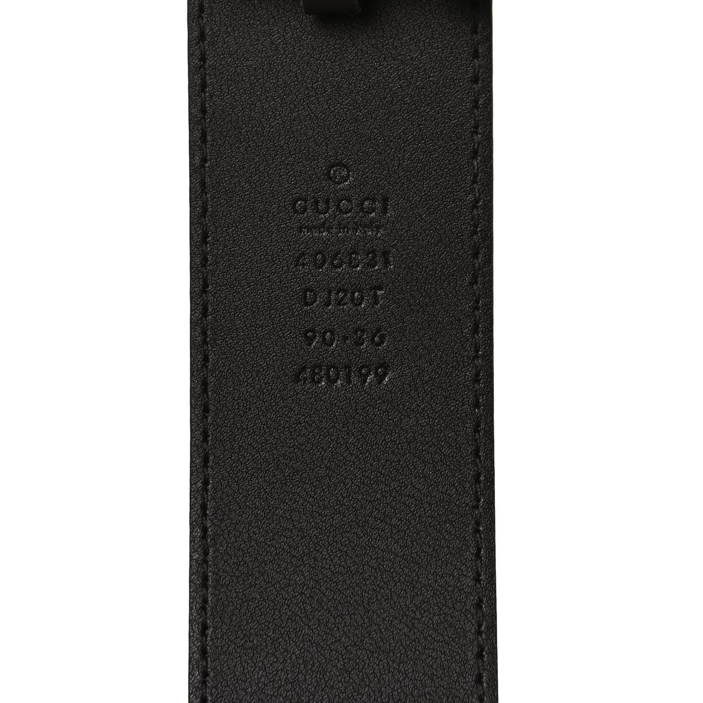 Textured Dollar Calfskin Double G 40mm Belt 90 36 Dark Cocoa