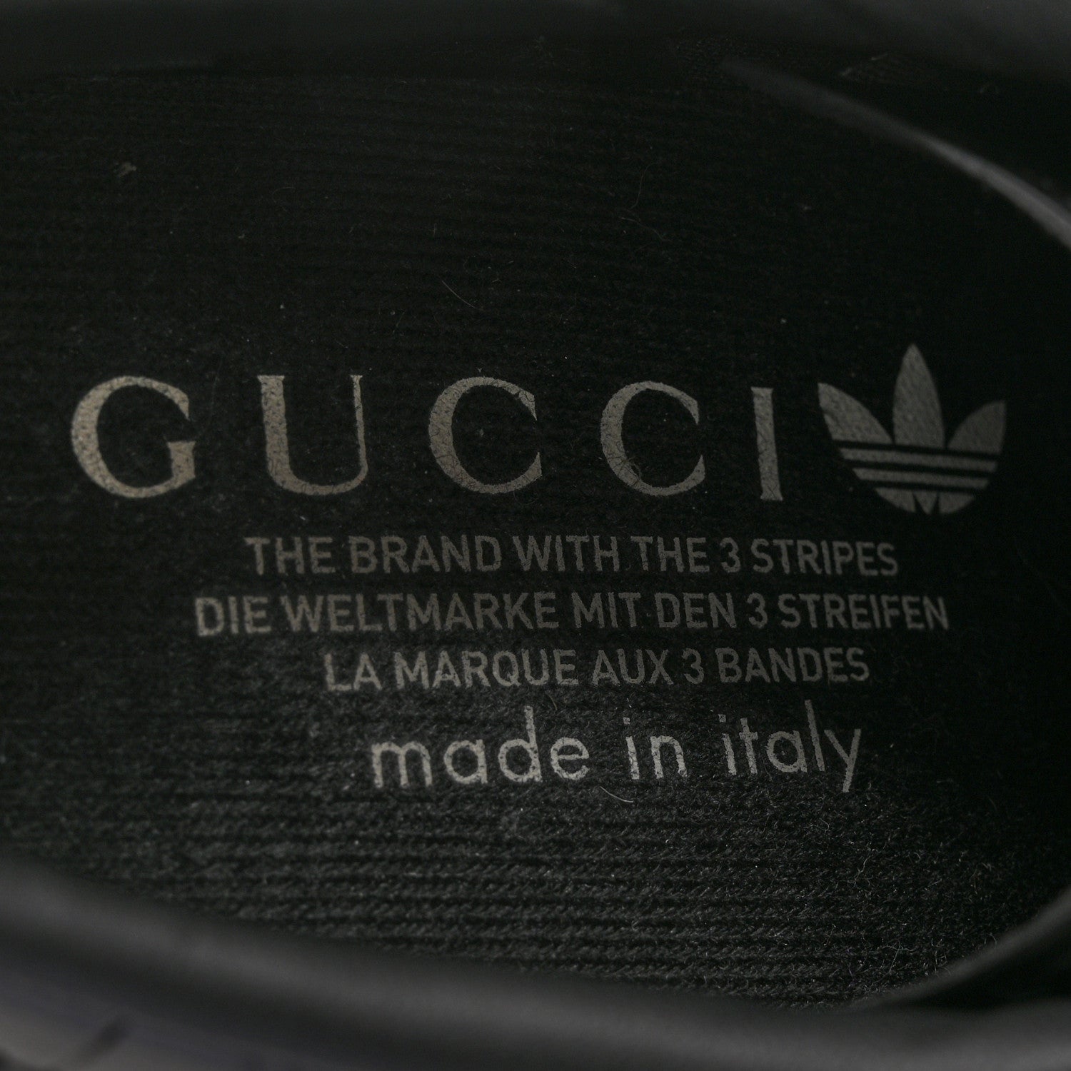 Gucci X ADIDAS Velvet Crocodile Embossed Gazelle Wedge Sneakers 36.5 Black 7 of 9